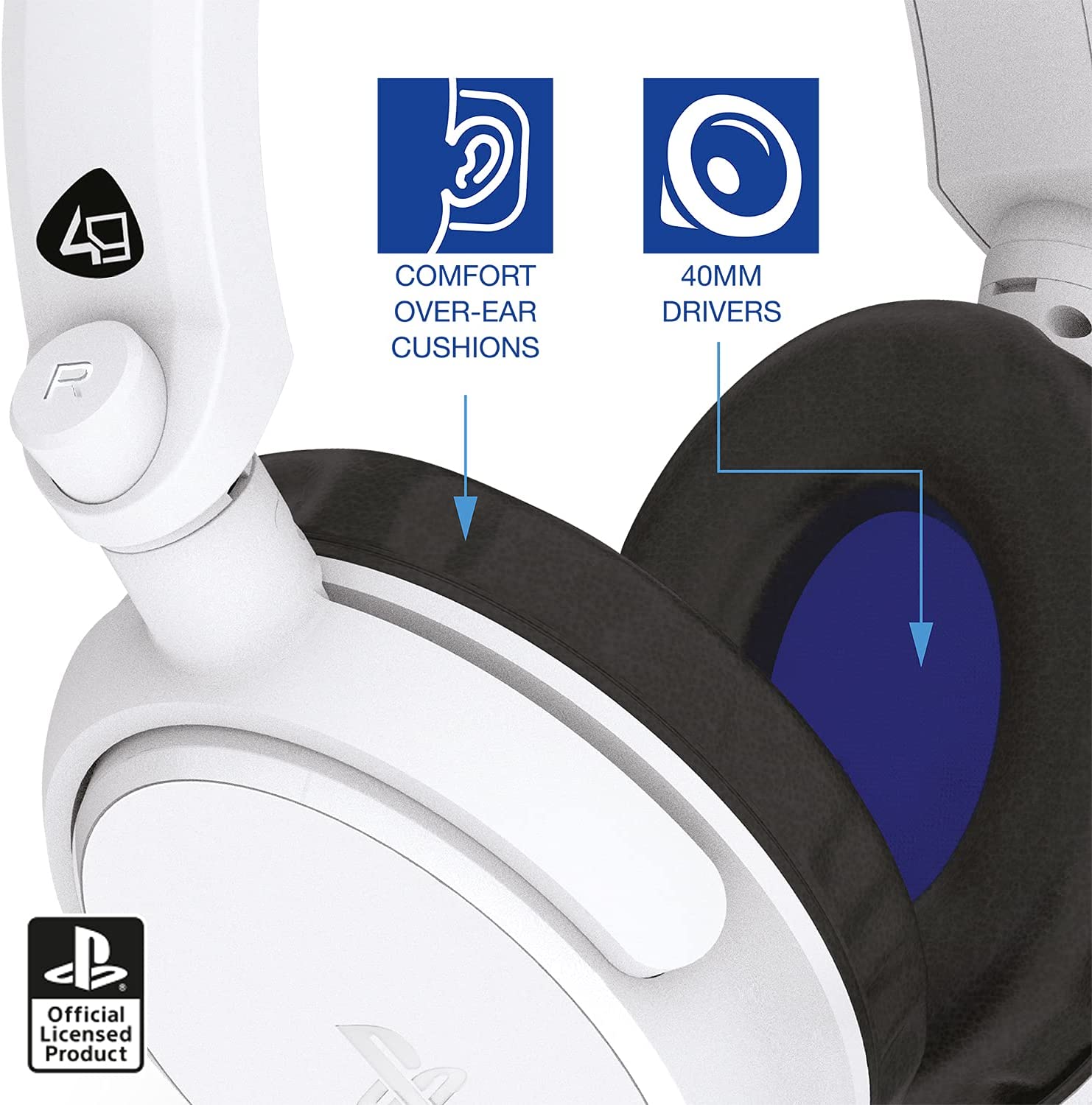 4Gamers PRO4-50s Stereo Gaming Headset - White (PS4)