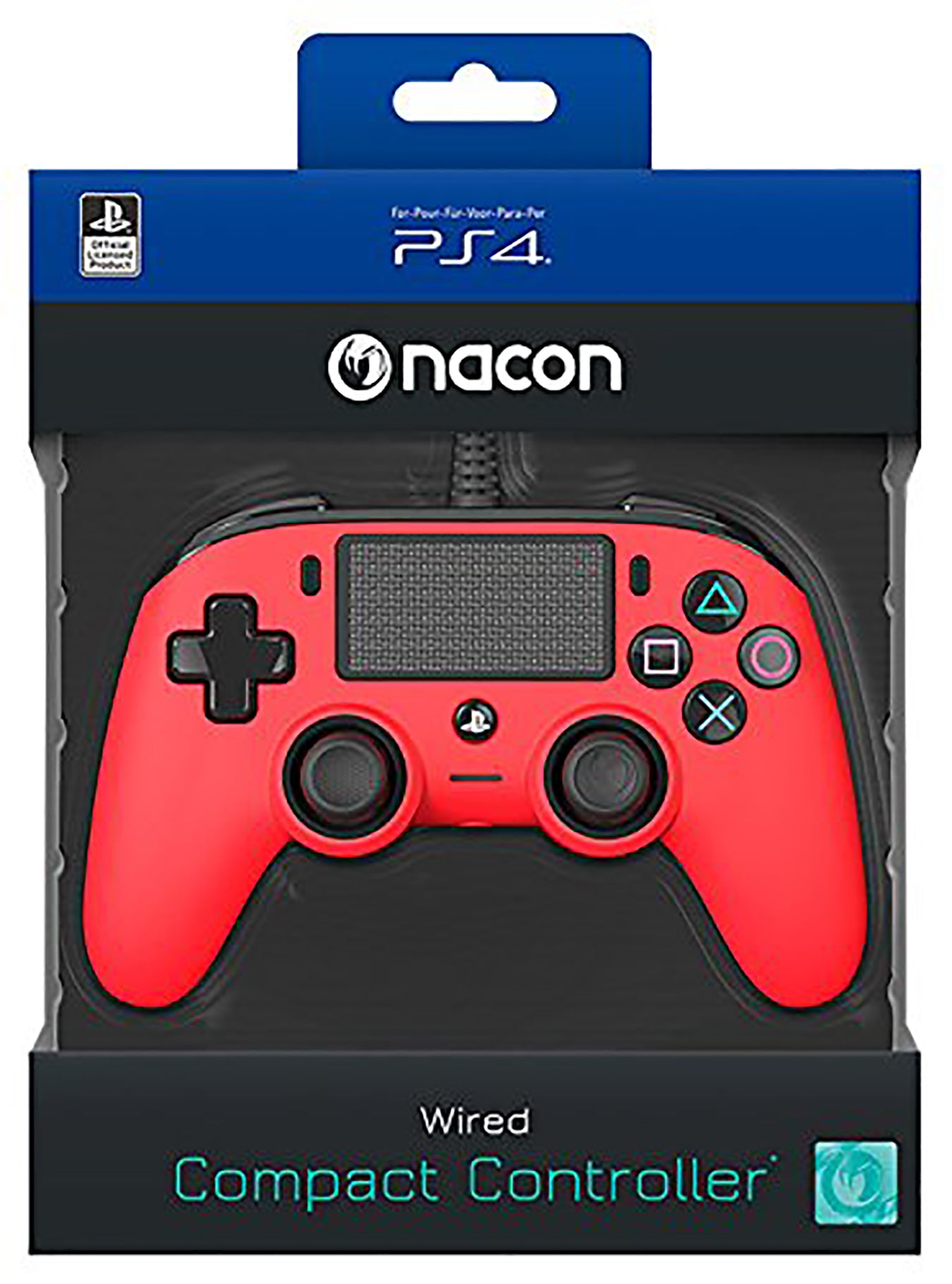 Nacon Ps4 Compact Ctrl Red