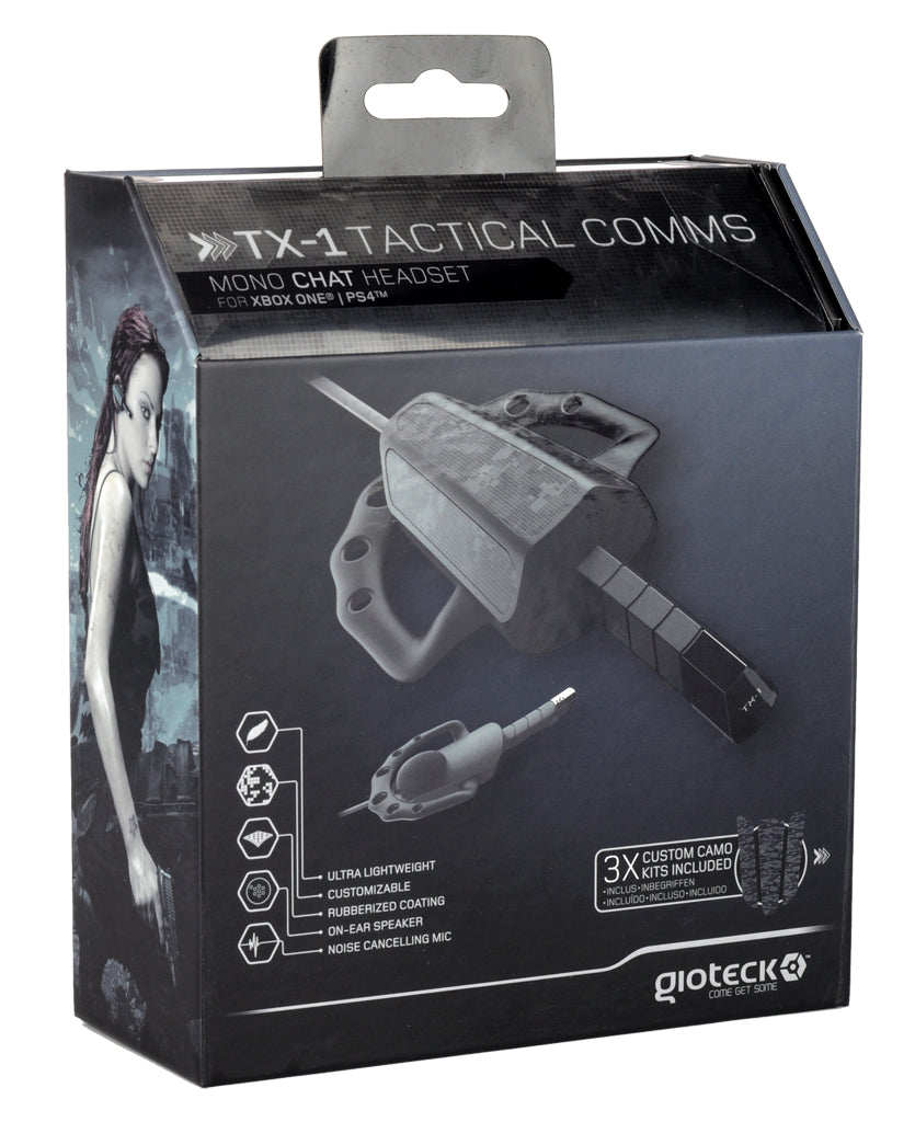 Gioteck: TX-1 Tactical Comms Mono Chat Headset - PS4/Xbox One