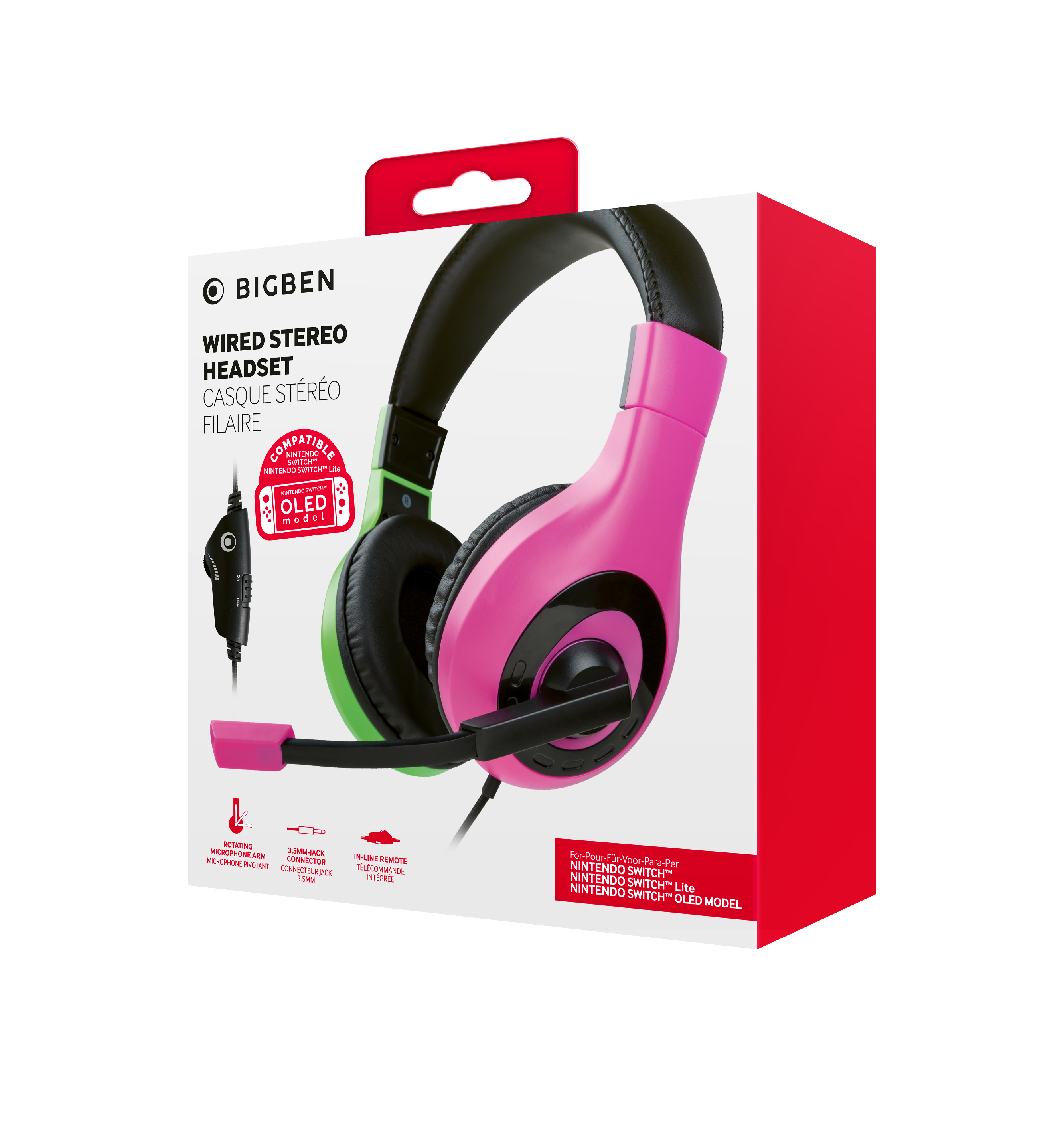 Pink And Green Switch Headset