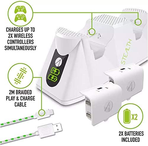 Stealth Xbox Series X/S SX-C5X Twin Play & Charge Battery Packs (White)