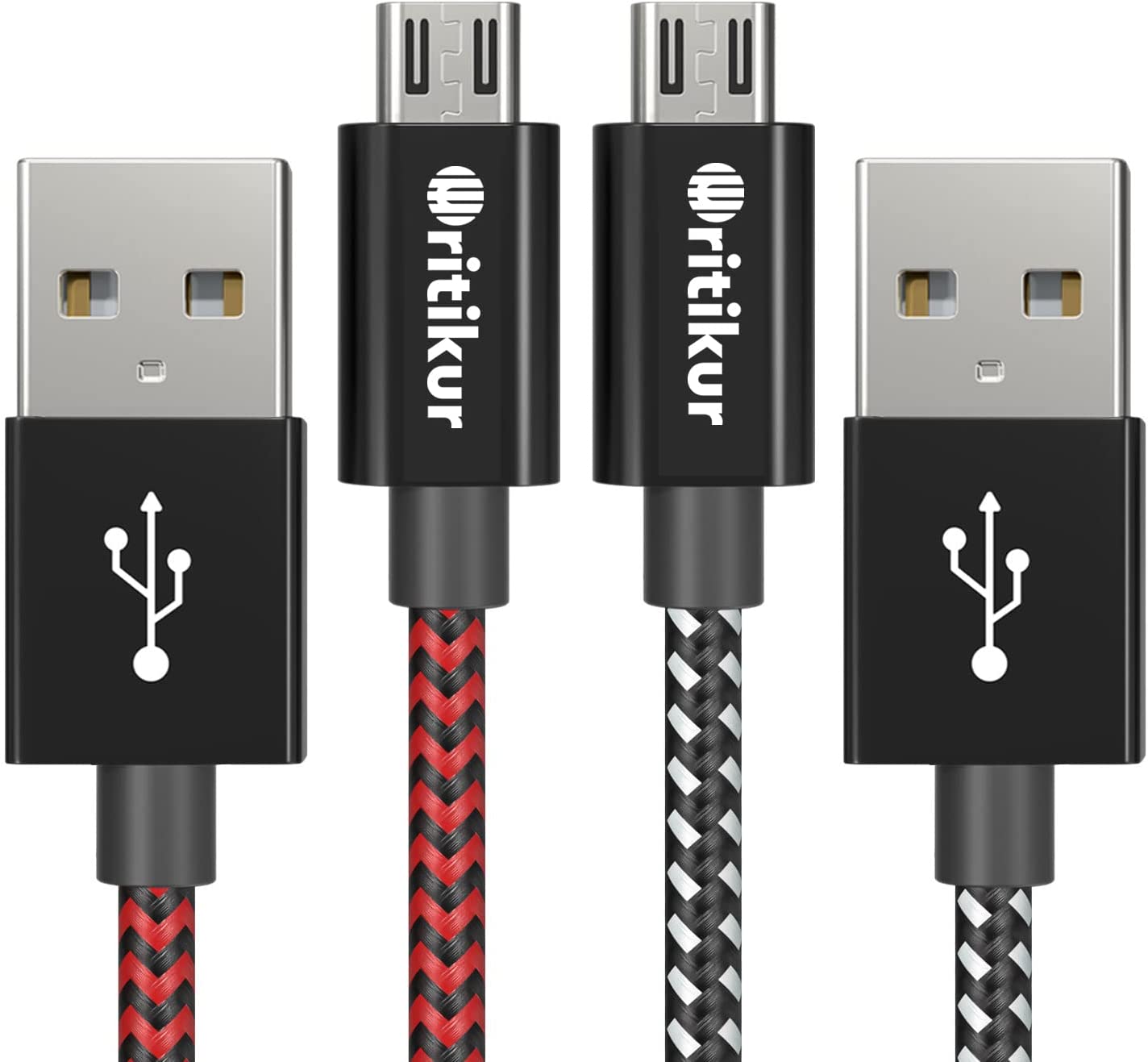 4Gamers PS4 Twin 2 x 2 M Micro USB Play & Charge Cables