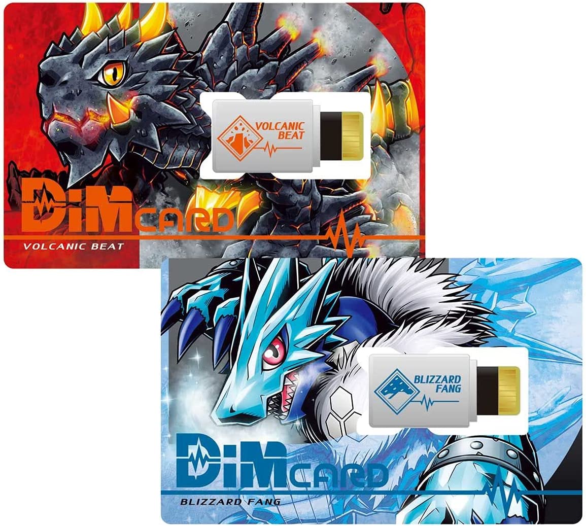 Digimon - Vital Bracelet - Dim Card Set - Vol.1 Volcanic Beat & Blizzard Fang