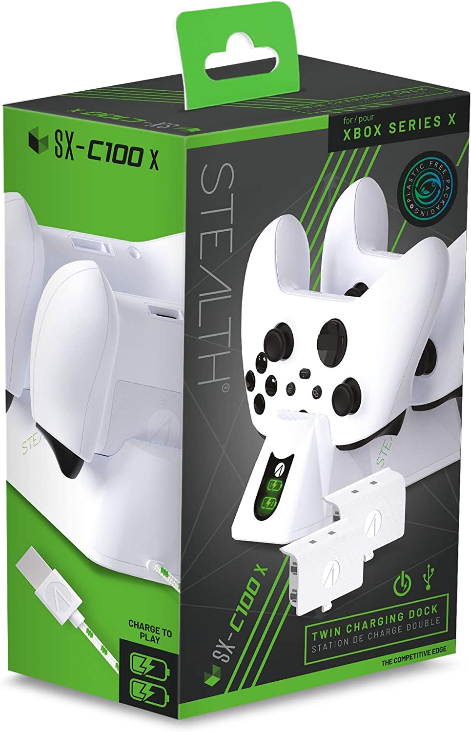 Stealth White SX-C100X Xbox Series X/S Twin Charging Dock