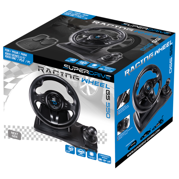 Superdrive - GS550 Racing Steering Wheel with Pedals