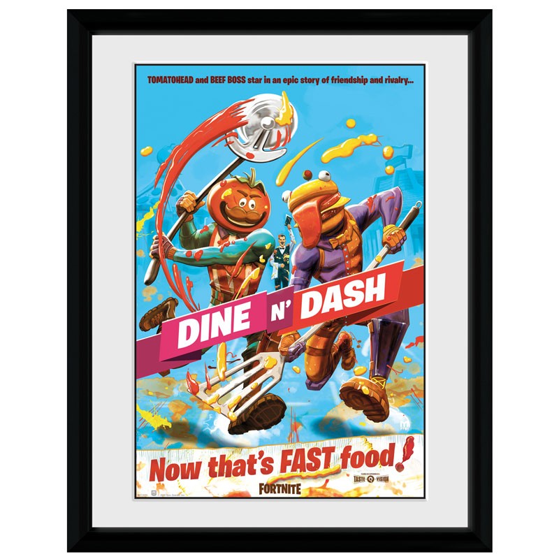 Fortnite Dine N Dash Framed Print